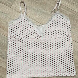 BRAND NEW Brandy Melville/John Galt lace red heart amara tank